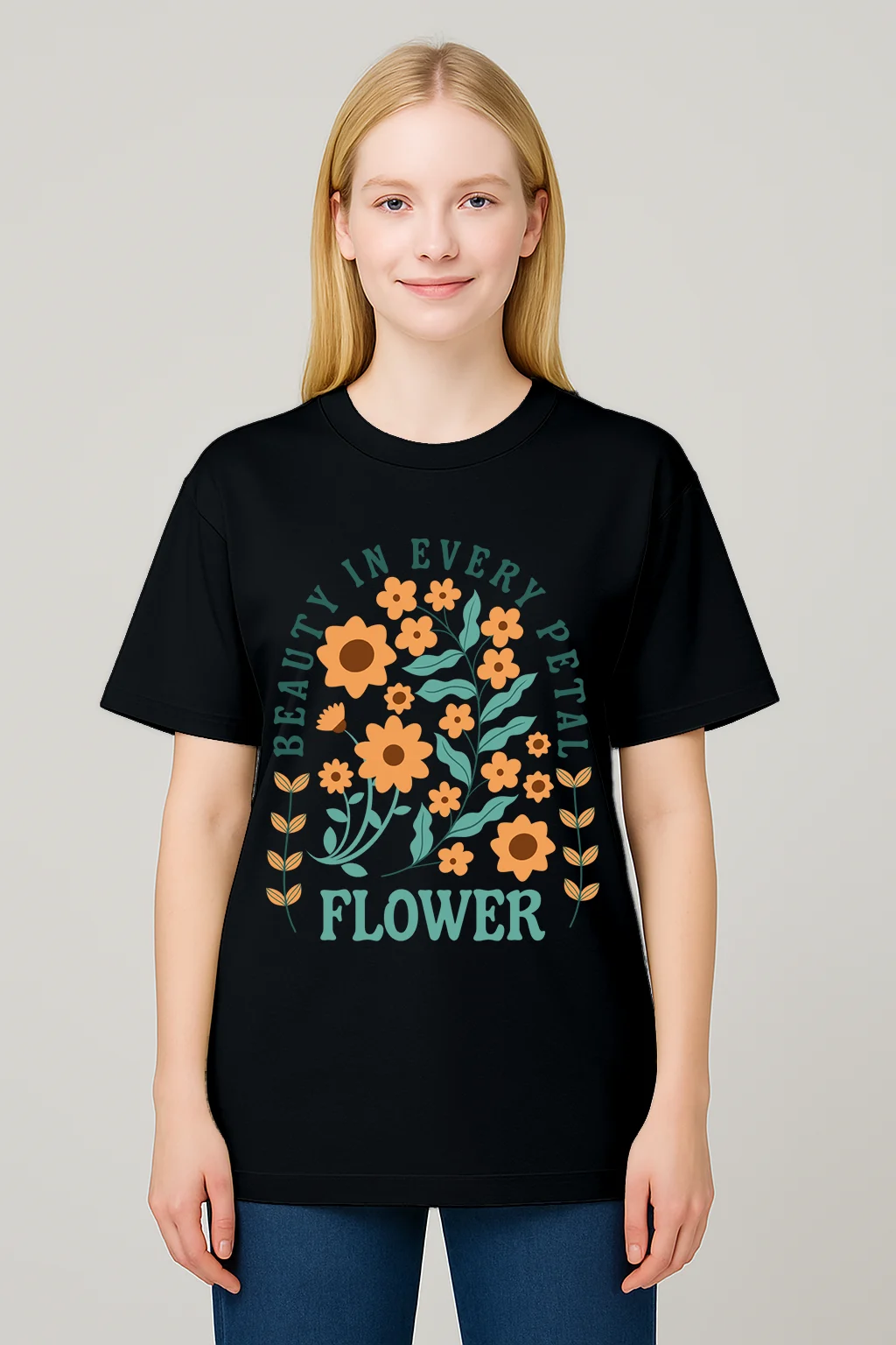 Beauty In Every Petal MetalBlack