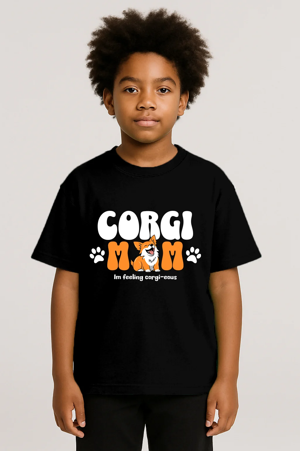 Corgi Mom Black