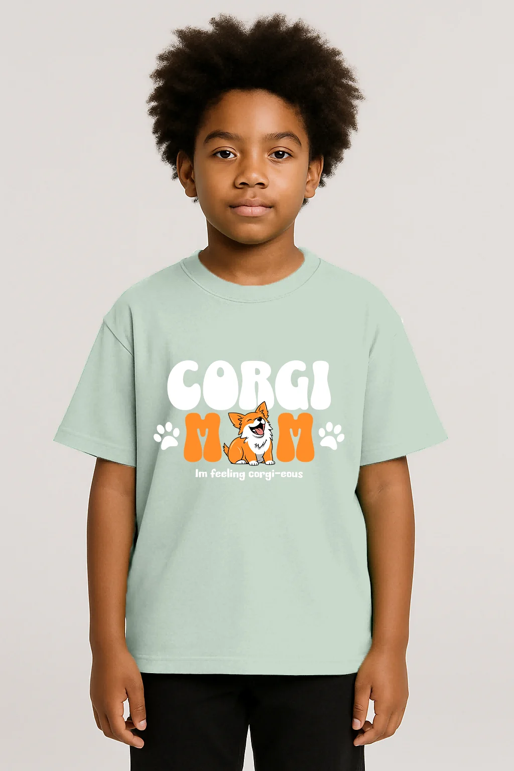 Corgi Mom MacaronGreen