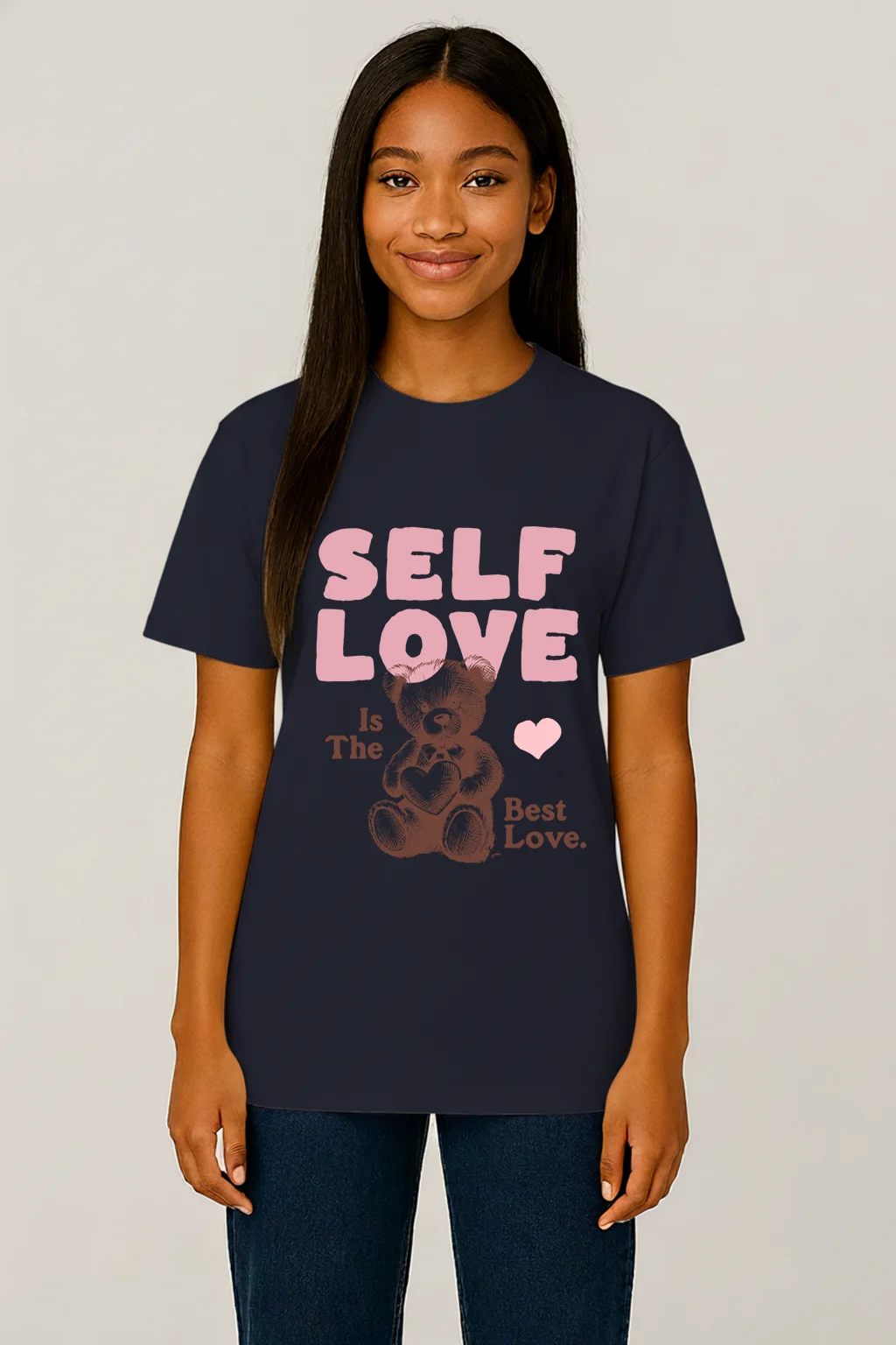 Cute Pink Retro T-Shirt NavyBlue
