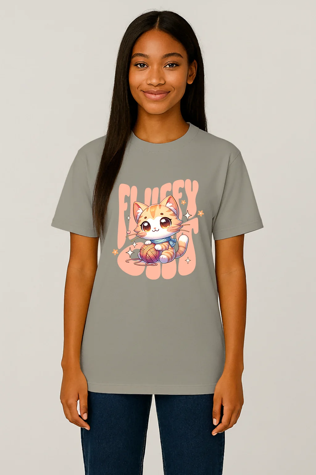 Fluffy Cat LightGreen