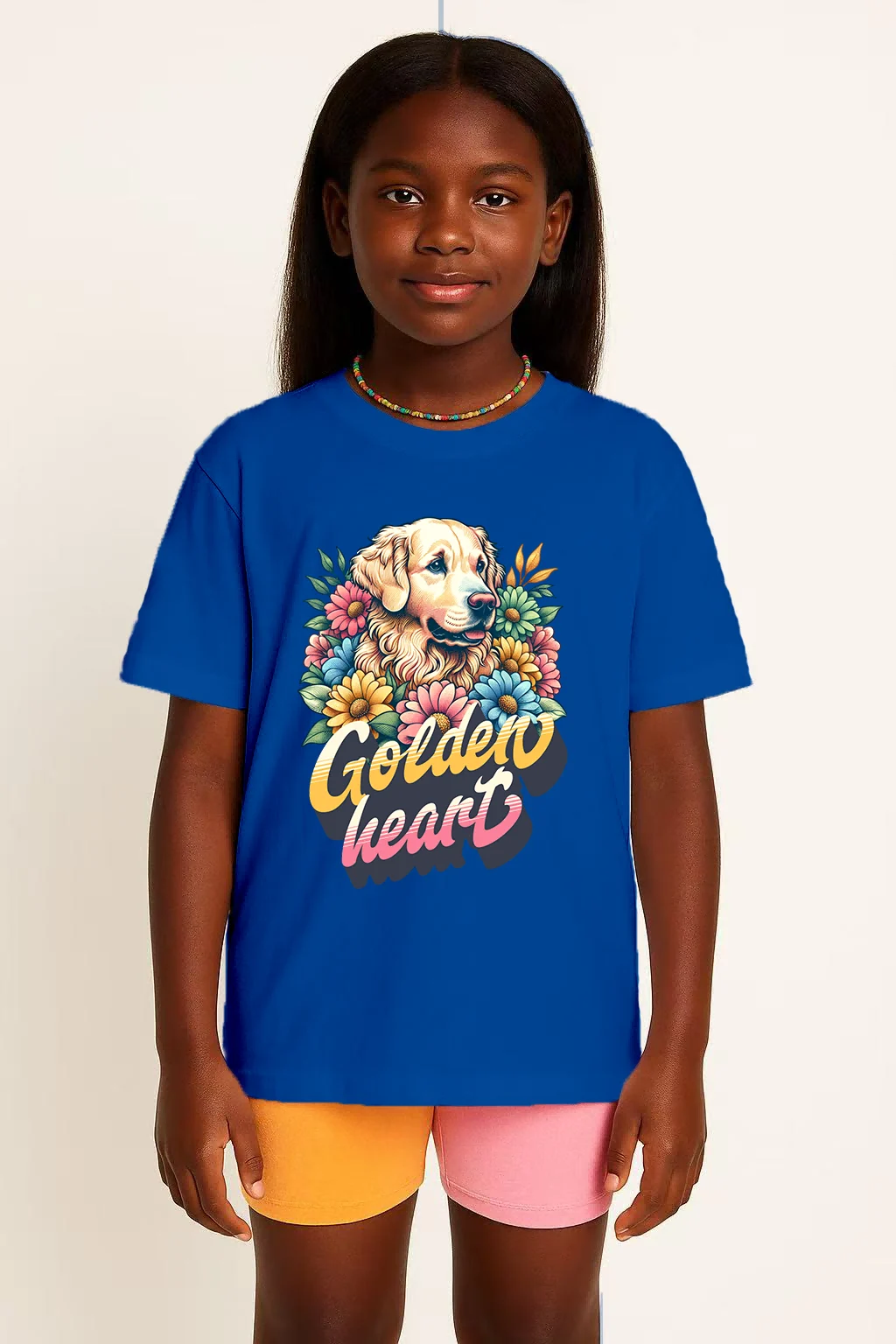 Goldden heart KleinBlue