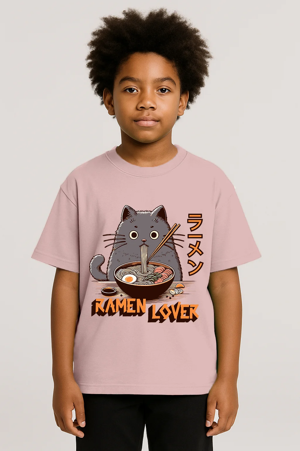 Japanese Cartoon Anime Style Eating Ranme Pink