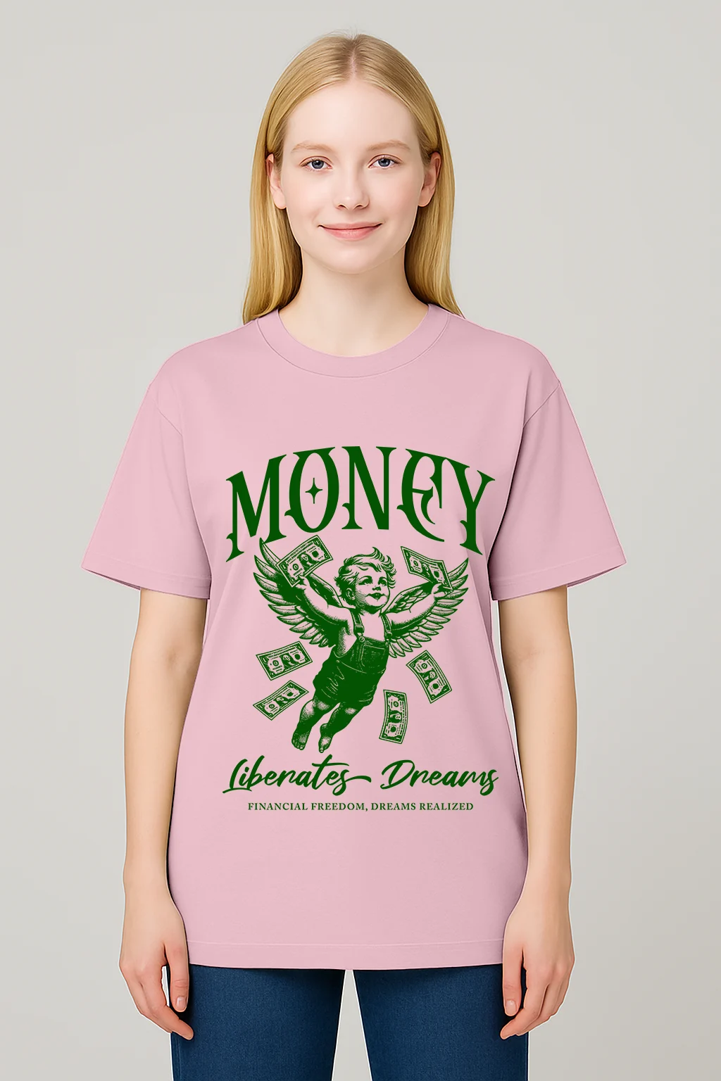 Money Liberates Dreams BlushPink