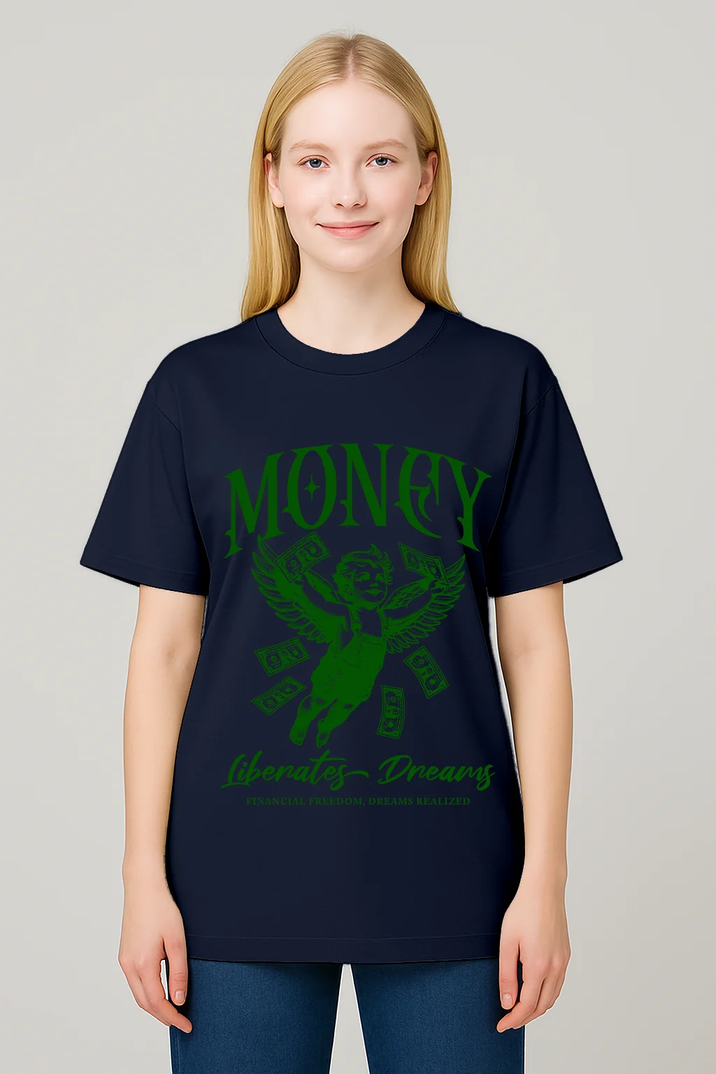 Money Liberates Dreams MidnightBlue