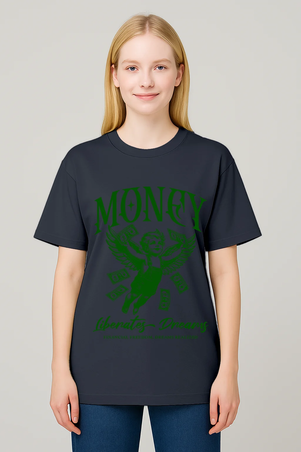 Money Liberates Dreams SmokyBlue