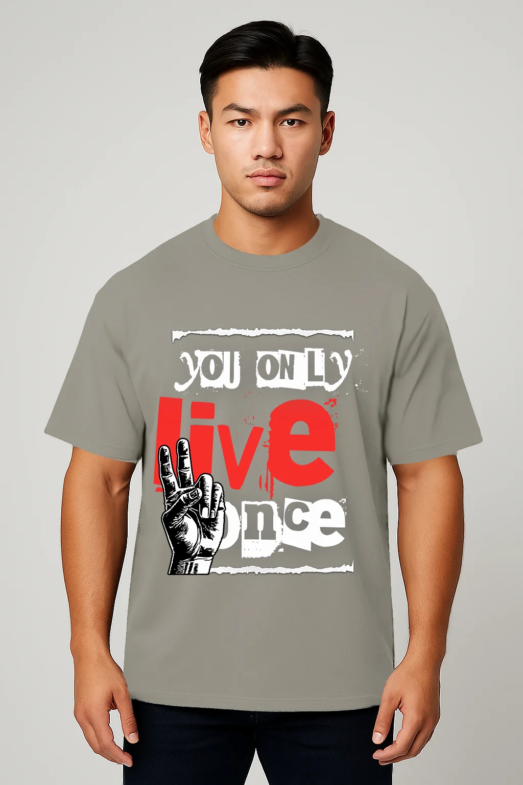 You Only Live Once TaupeGray